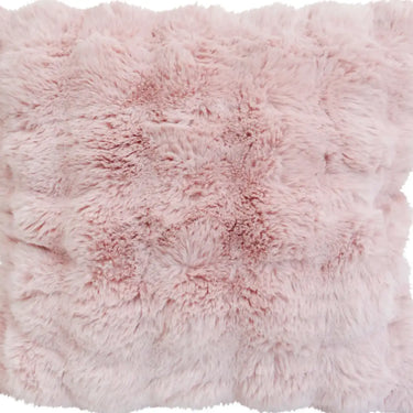 Lux Faux Fur Cushion - Crepe